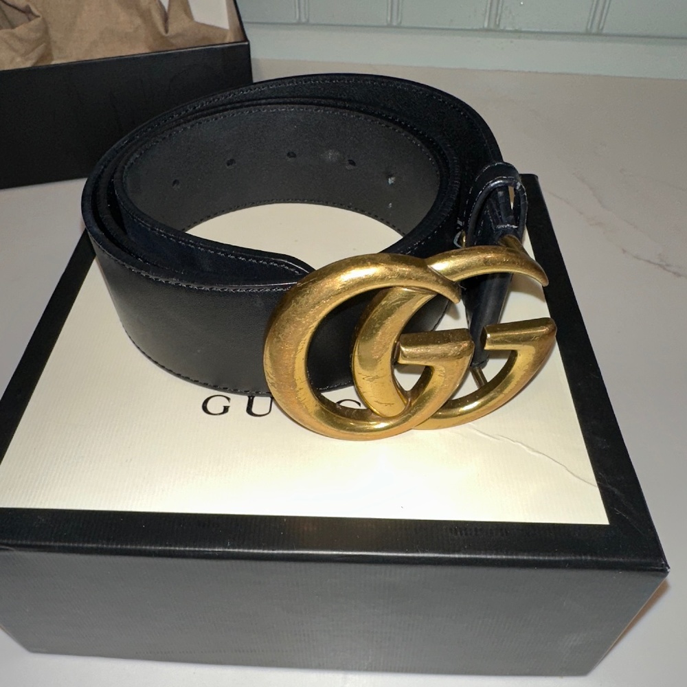 GUCCI GG MARMONT 1.5" BELT SIZE 90